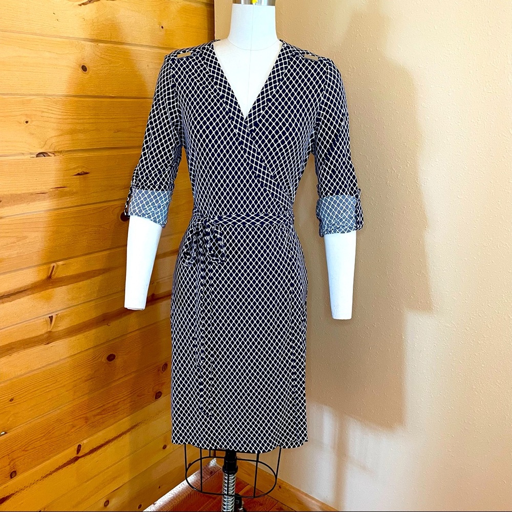 Calvin Klein Geometric Wrap Dress